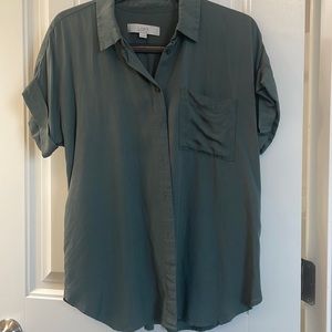 LOFT green button-up shirt size: Medium